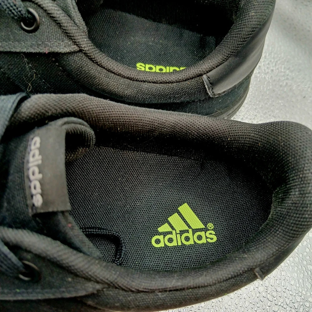 Adidas Black Canvas Sneakers for Everyday Comfort Men's Size 9
